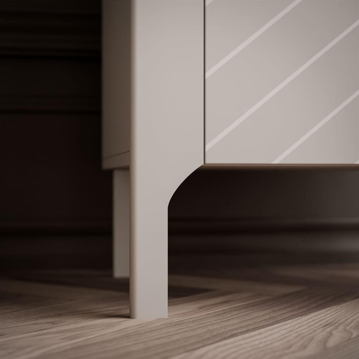 GLASVITRINE LUMI, Kaschmir - Kaschmir, Holzwerkstoff (60/197/41cm) - Lookway