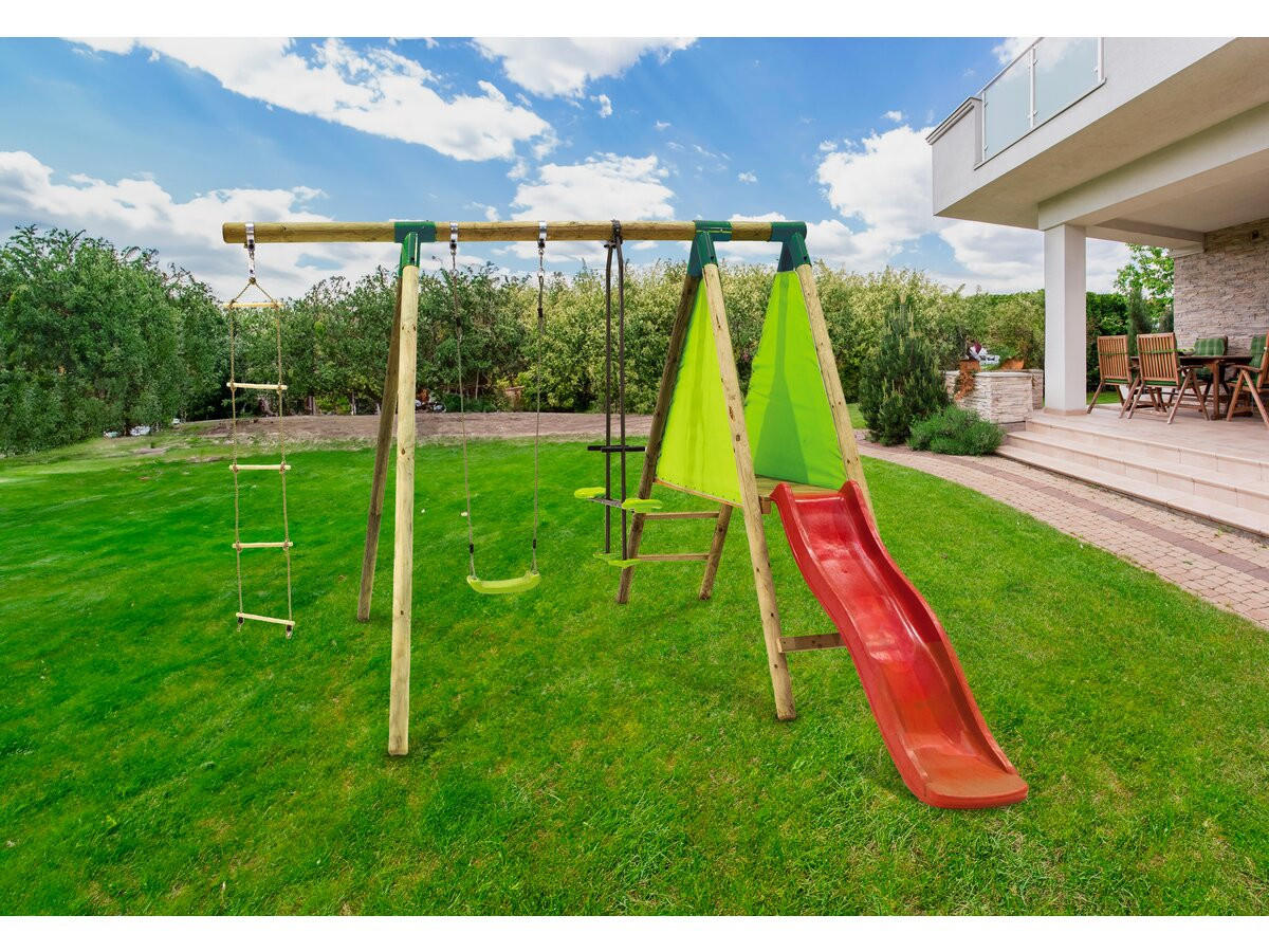 KLETTERGERÜST AUS HOLZ kida Braun - Dunkelbraun, Holz (250/100/300cm) - Habitat Garten