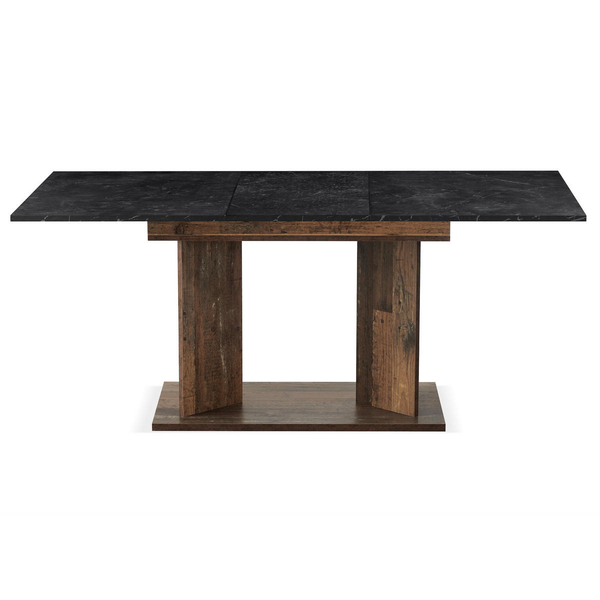 ESSTISCH VIVIAN 120-160/80/76 cm - Anthrazit/Sonoma Eiche, Holzwerkstoff (80/120/76cm) - B&D Home