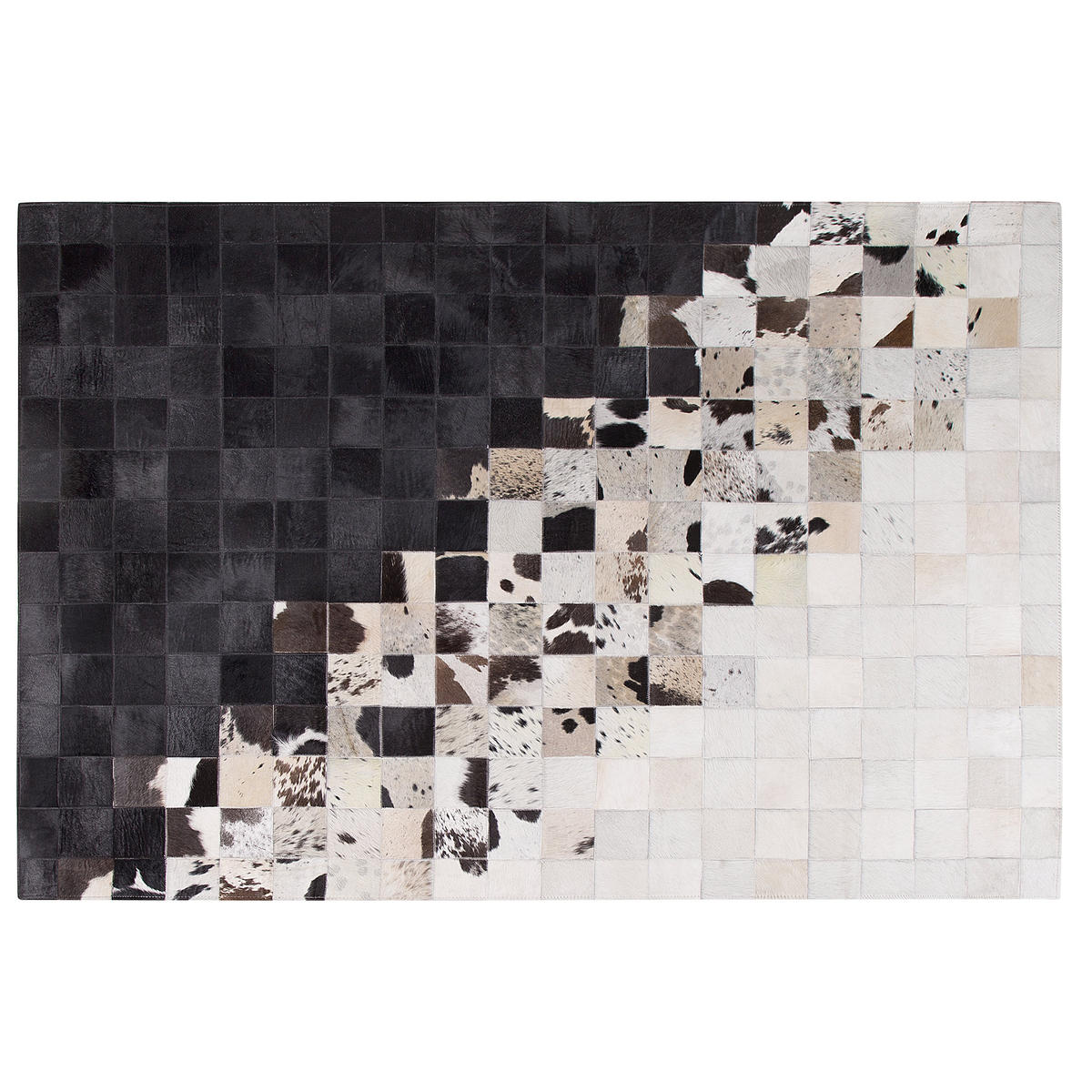 KURZFLOR-TEPPICH Kemah 200/140 cm - Schwarz, Fell (140/200cm) - Beliani