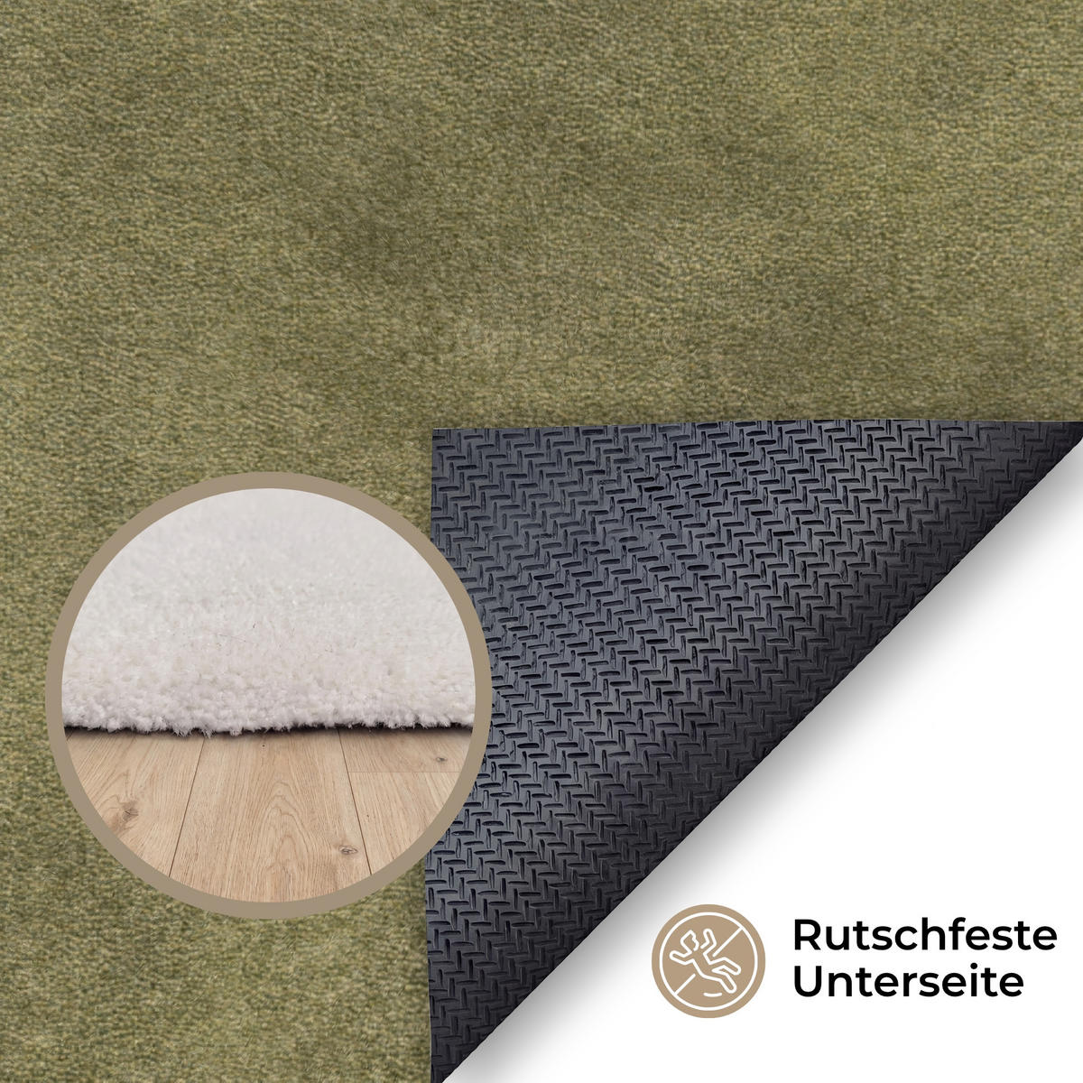 KOBERCE - Textúra - abstraktná - zelená - 230x150 cm - olivovozelená, textil/plast (230/0.4cm) - OnlyWow