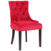 ESSZIMMERSTUHL Aboli Samt, antik Rot - Dunkelbraun/Rot, Holz/Textil (55/92/58cm) - TPFLiving