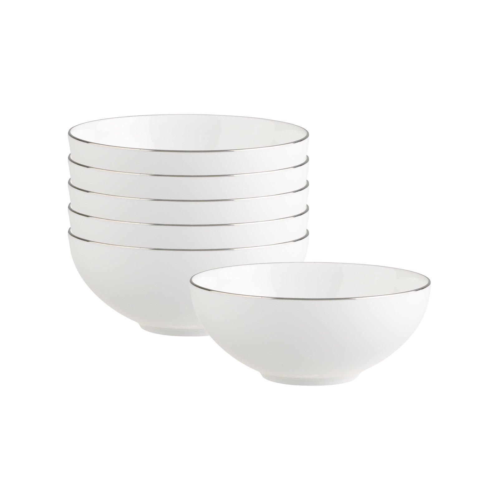 DESSERTSCHALEN Anmut Platinum No. 1 weiß ø 13 cm 6er Set - Weiß, Keramik (13cm) - Villeroy & Boch