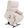 SESSEL mit aufstehhilfe Relaxsessel Fernbedienung USB Kurzplüsch Creme - Weiß, Kunststoff (95/105/83cm) - HOMCOM