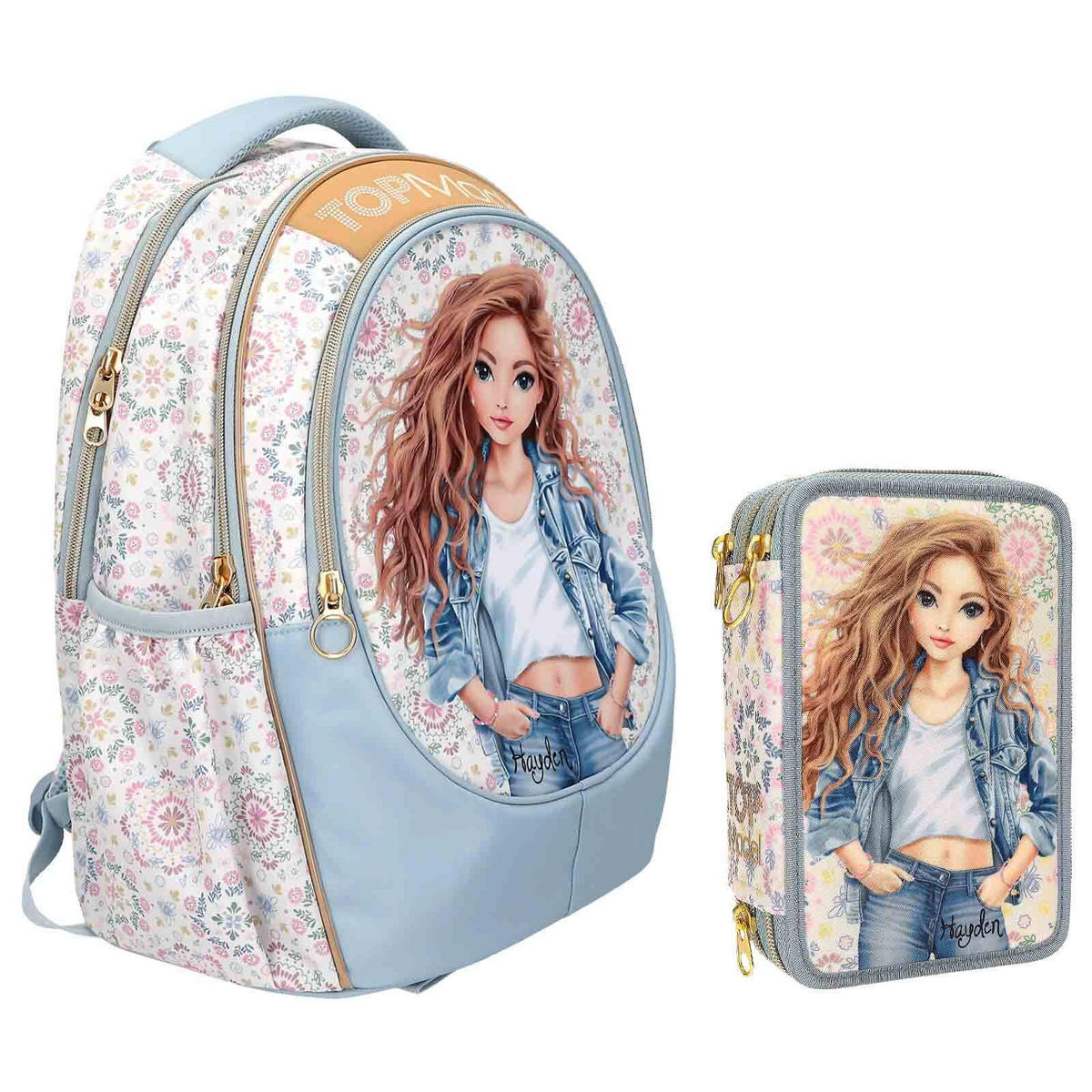 SCHUL-SET FESTIVAL FUN TOPModel hellblau 2er Set - Hellblau, Textil (2/2cm) - Depesche Germany