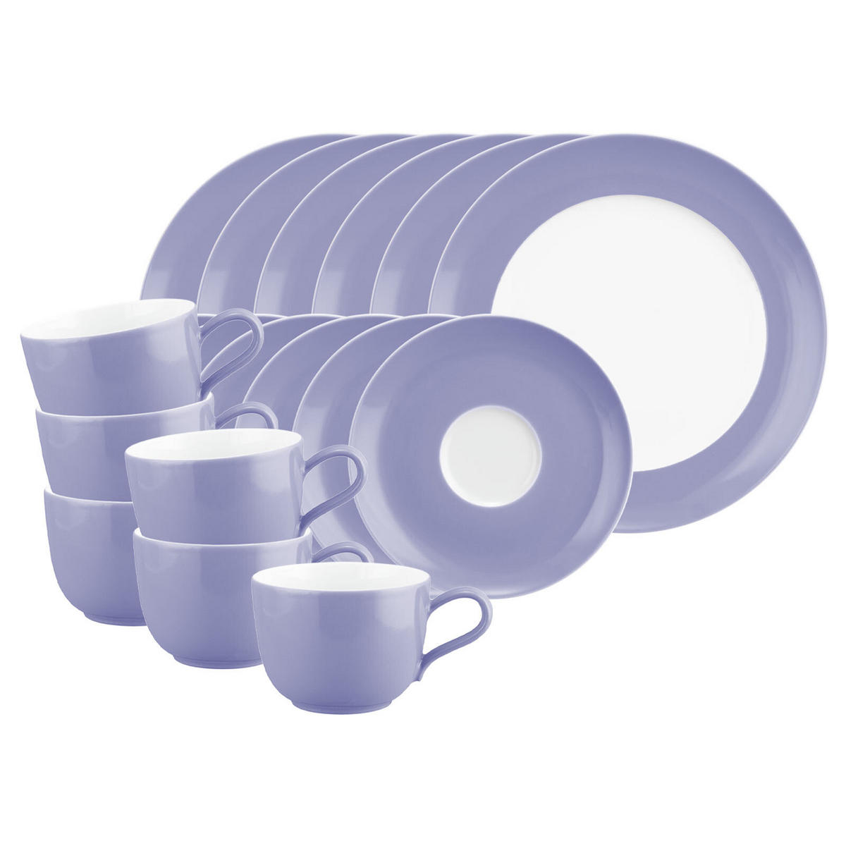 KAFFEESERVICE Liberty Pure Colors Grape Purple 18er Set - Lila, Keramik (1/1/1cm) - Seltmann Weiden