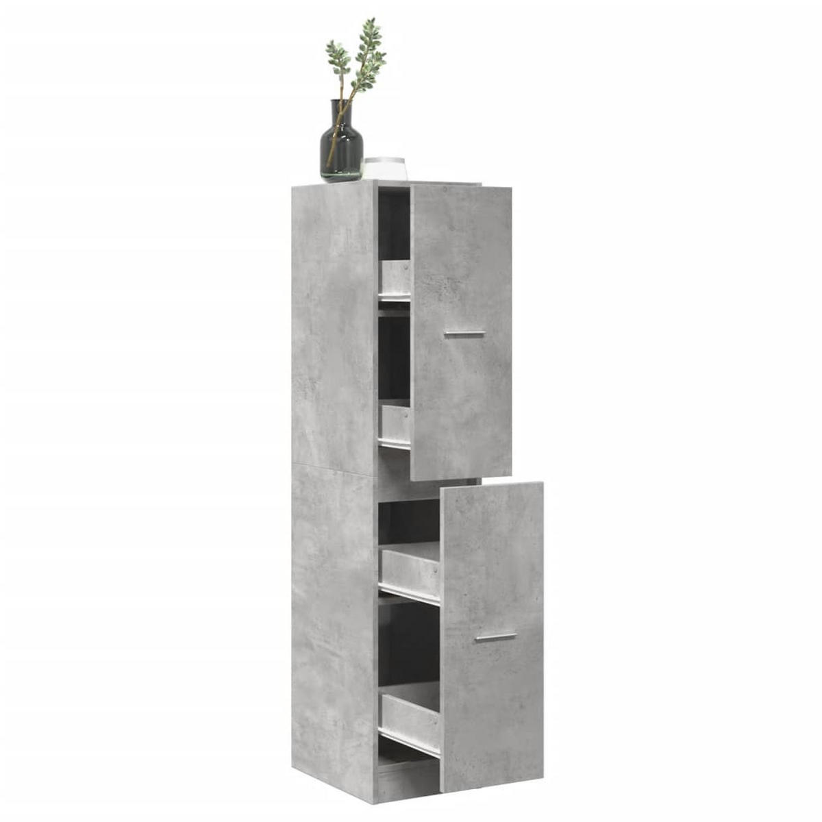 APOTHEKERSCHRANK Betongrau 30/41/144,5 Cm Holzwerkstoff - Grau, Holzwerkstoff (41/144.5/30cm) - vidaXL