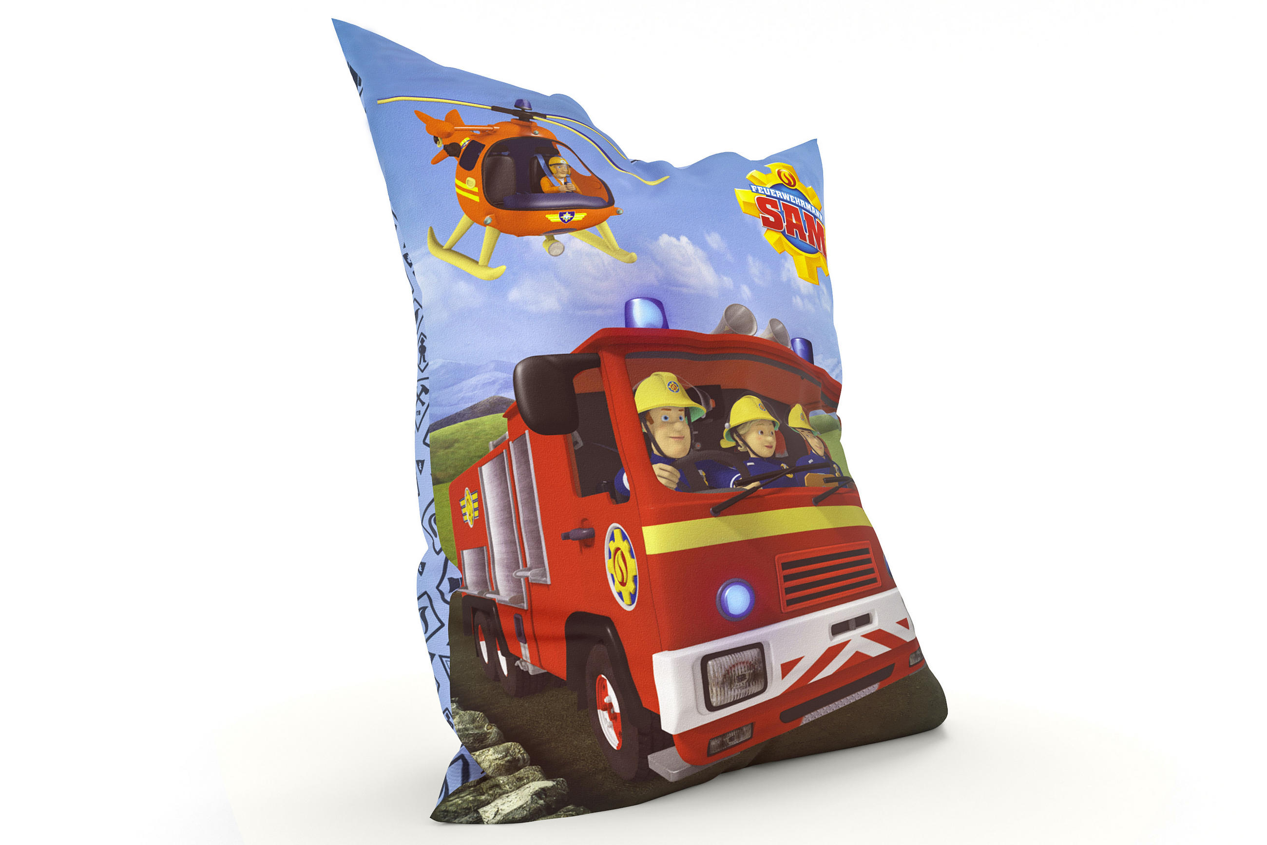 KINDER-SITZSACK - Feuerwehrmann Sam - Rot/Weiß, Textil (100/25/135cm) - Green Bean