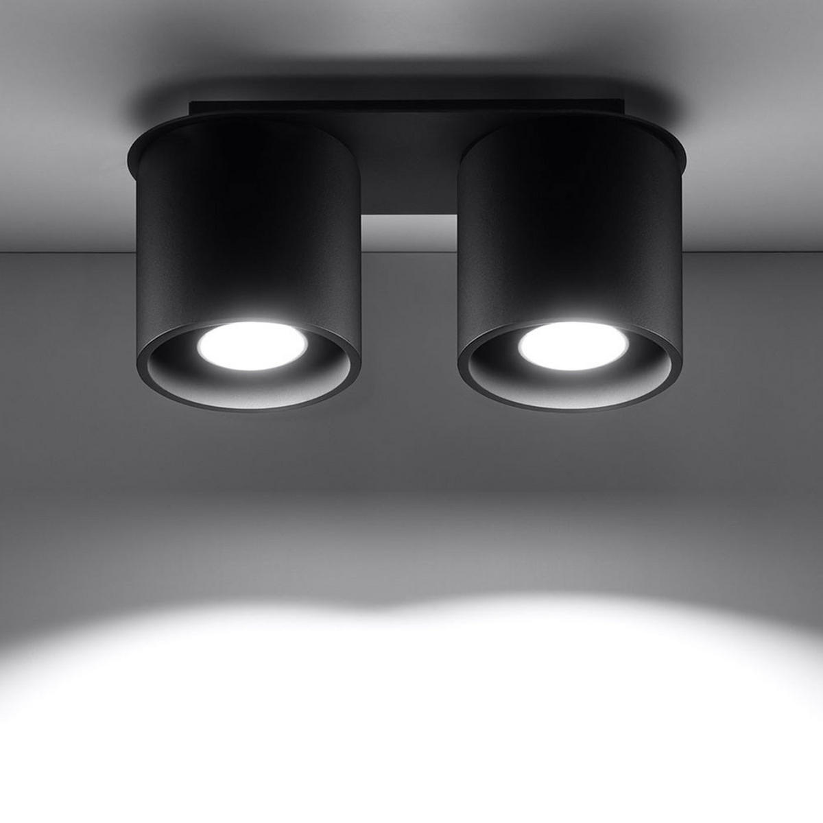 LED DECKENLEUCHTE ORBIS Aluminium Schwarz - Schwarz, Metall (26/10/12cm)