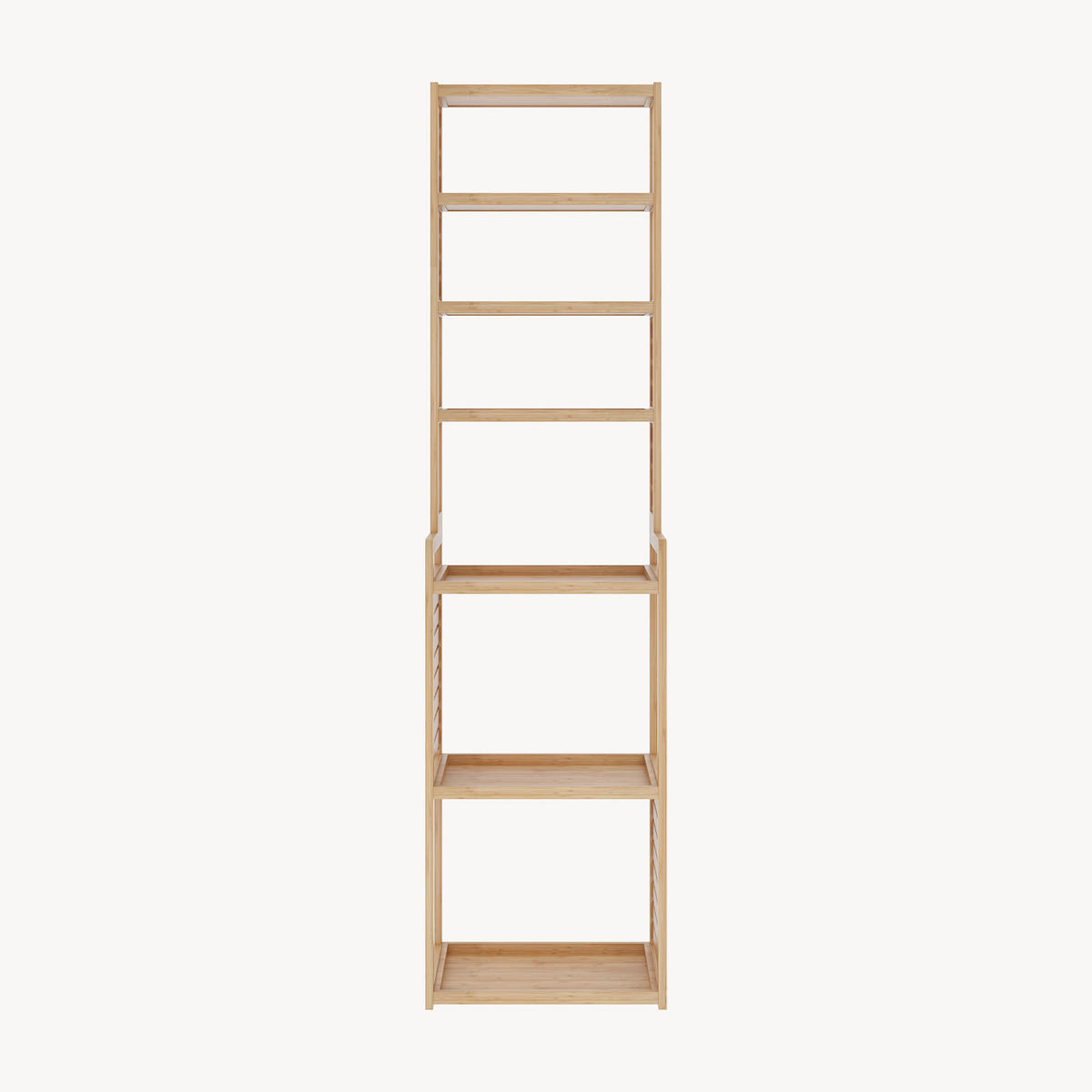 KÚPEĽŇOVÁ POLIČKA Forssa - prírodná farba, drevo (42/165/28cm) - [en.casa]