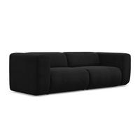 3-SITZER SOFA Chenille Stoff Schwarz - Schwarz, Kunststoff/Textil (228/70/89cm) - Makamii