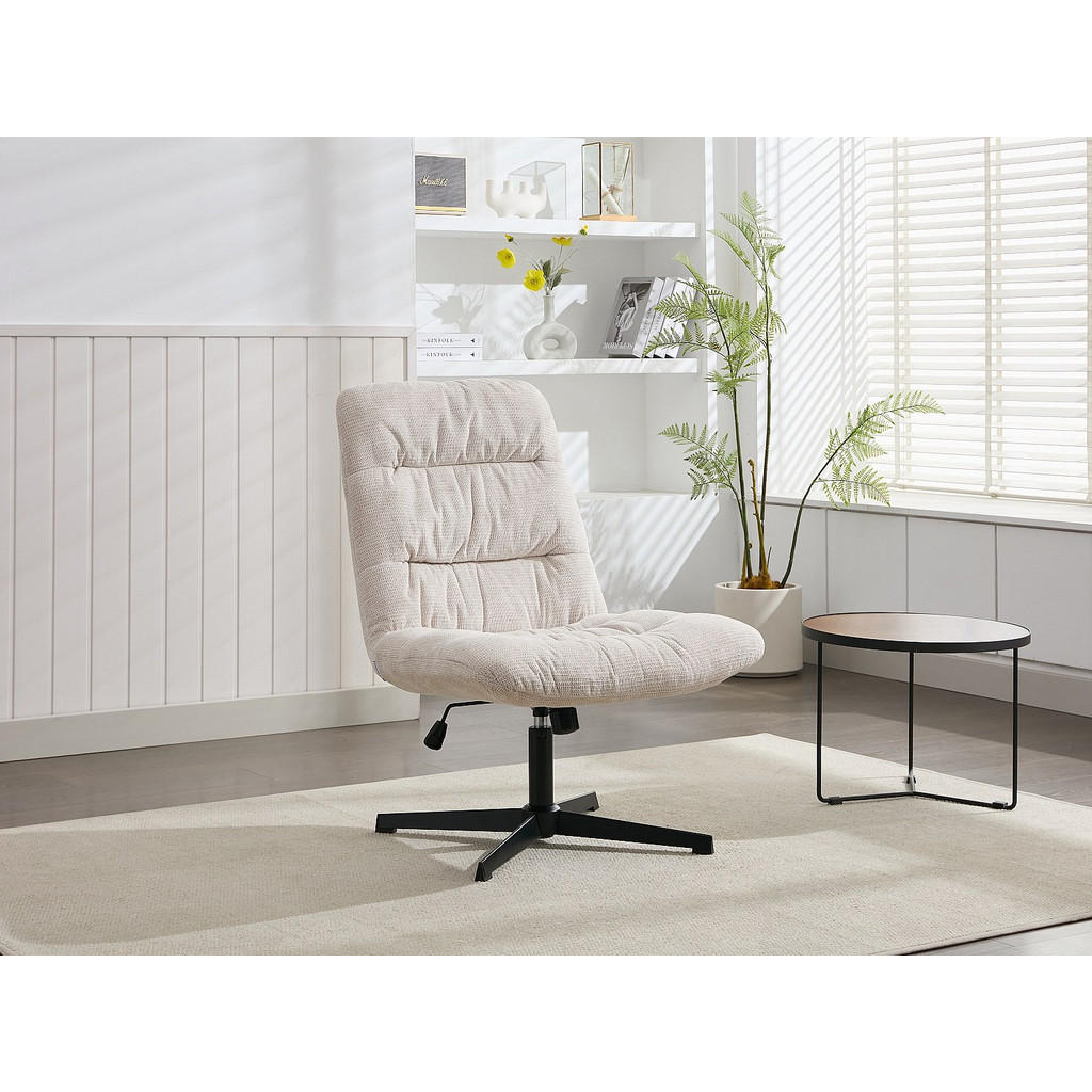 Thumbnail - Vente-Unique Drehsessel, Beige, Textil, Uni, 1-Sitzer, 68x104x77 cm, Wohnzimmer, Sessel, Polstersessel