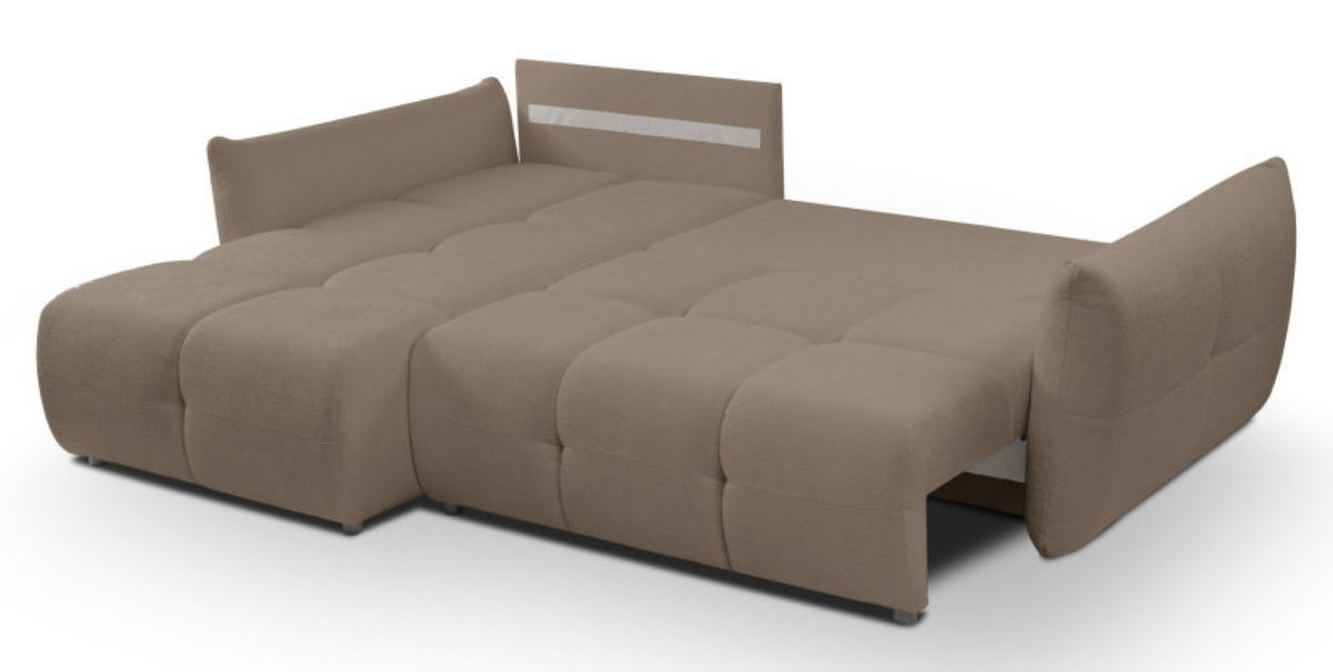 ECKSOFA Caffe Latte BOSE Mit Schlaffunktion Links - Beige/Braun, Textil (257/177cm) - Sepro Meble