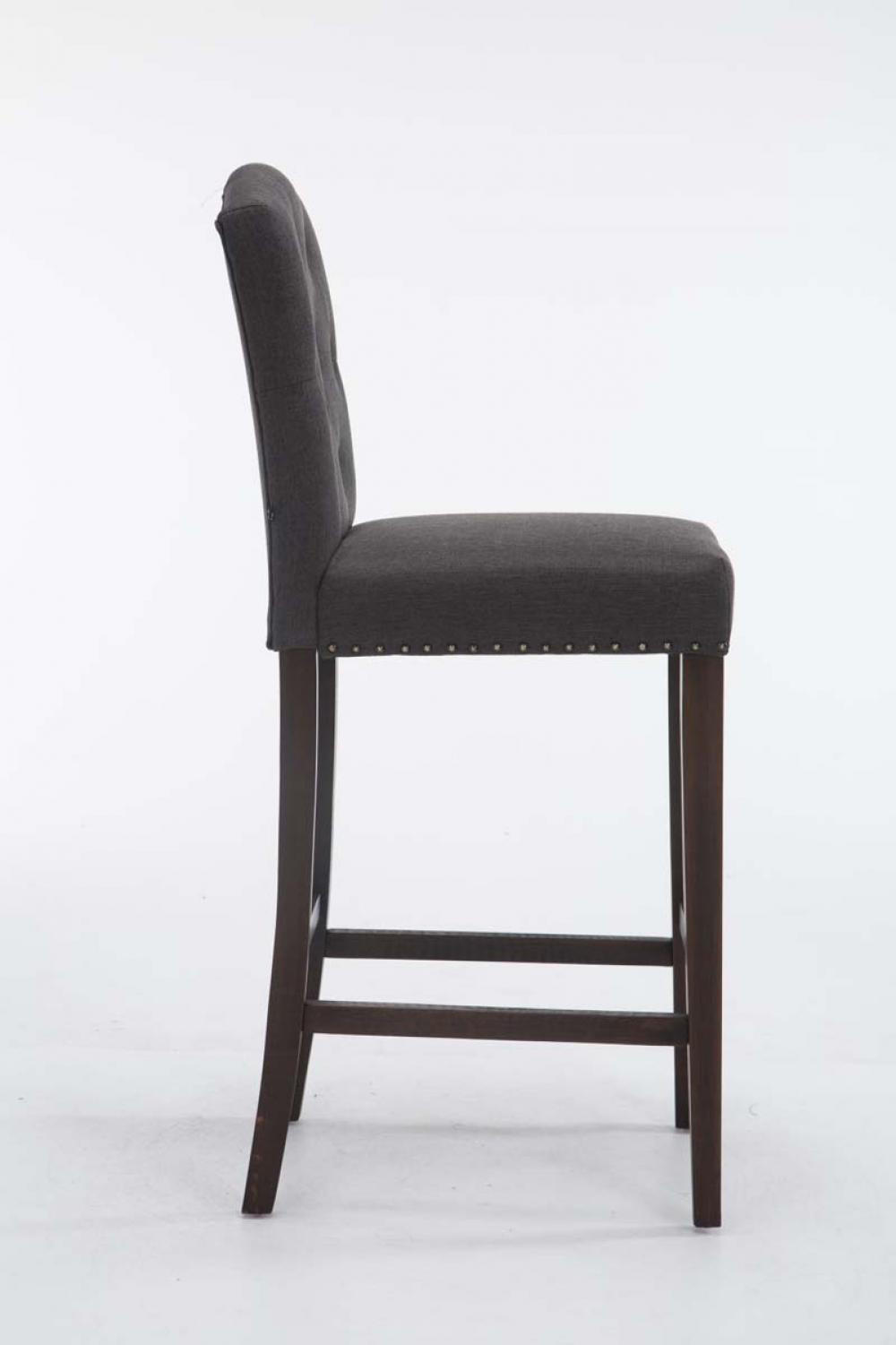 BARHOCKER Stoff dunkelgrau - Dunkelgrau, Holz/Textil (42/113/57cm) - CLP