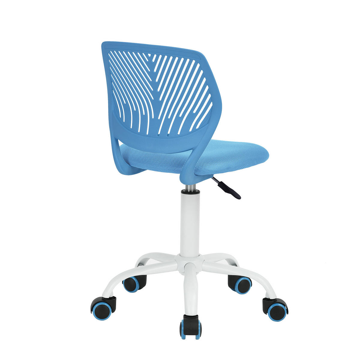 DREHSTUHL Blau - Blau/Weiß, Metall (38/87/39cm) - Urban Meuble