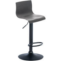 BARHOCKER Pesan Kunststoff Grau Schwarz - Grau, Kunststoff/Metall (39/84/36cm) - DELUKE