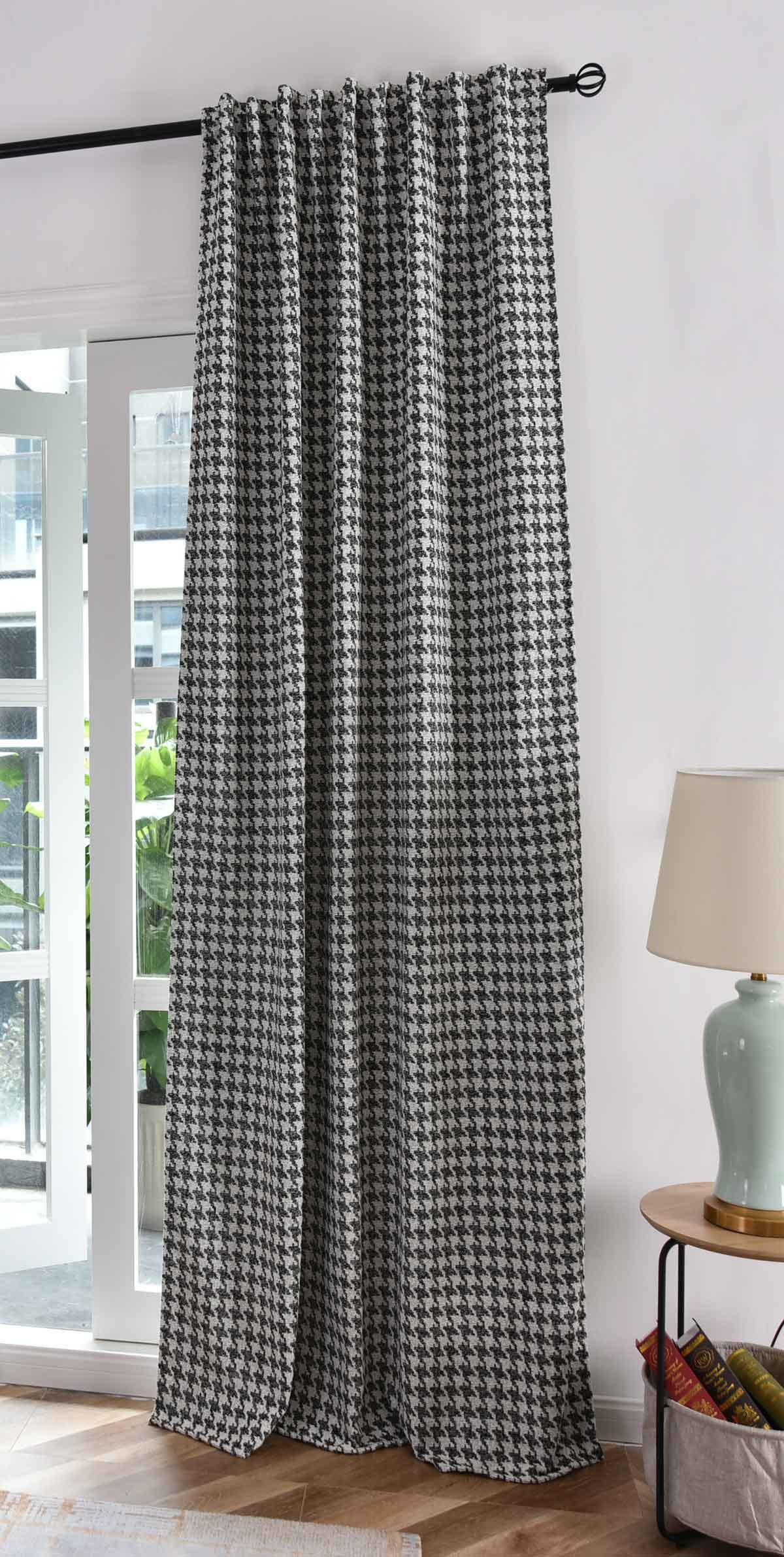 VORHANG PARIS HxB 245x140 cm Creme Schwarz - Creme, Textil (140/245cm) - Gardinenbox