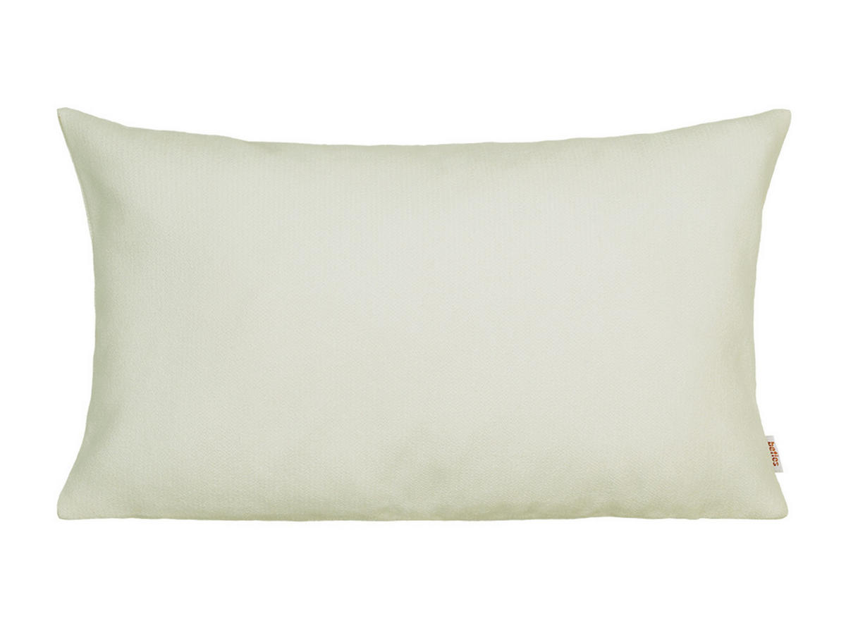KISSENHÜLLE FarbTon Chenille-Haptik sahne-weiß 50/30 cm - Ecru, Textil (30/50cm) - beties Heimtextil