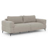 3-SITZER-SOFA Cardea in Bubble-Optik aus weichem Taupe Strukturstoff mit hohem Sitzkomfort - Taupe/Schwarz, Holz/Textil (217/80/97cm) - S-Style Möbel
