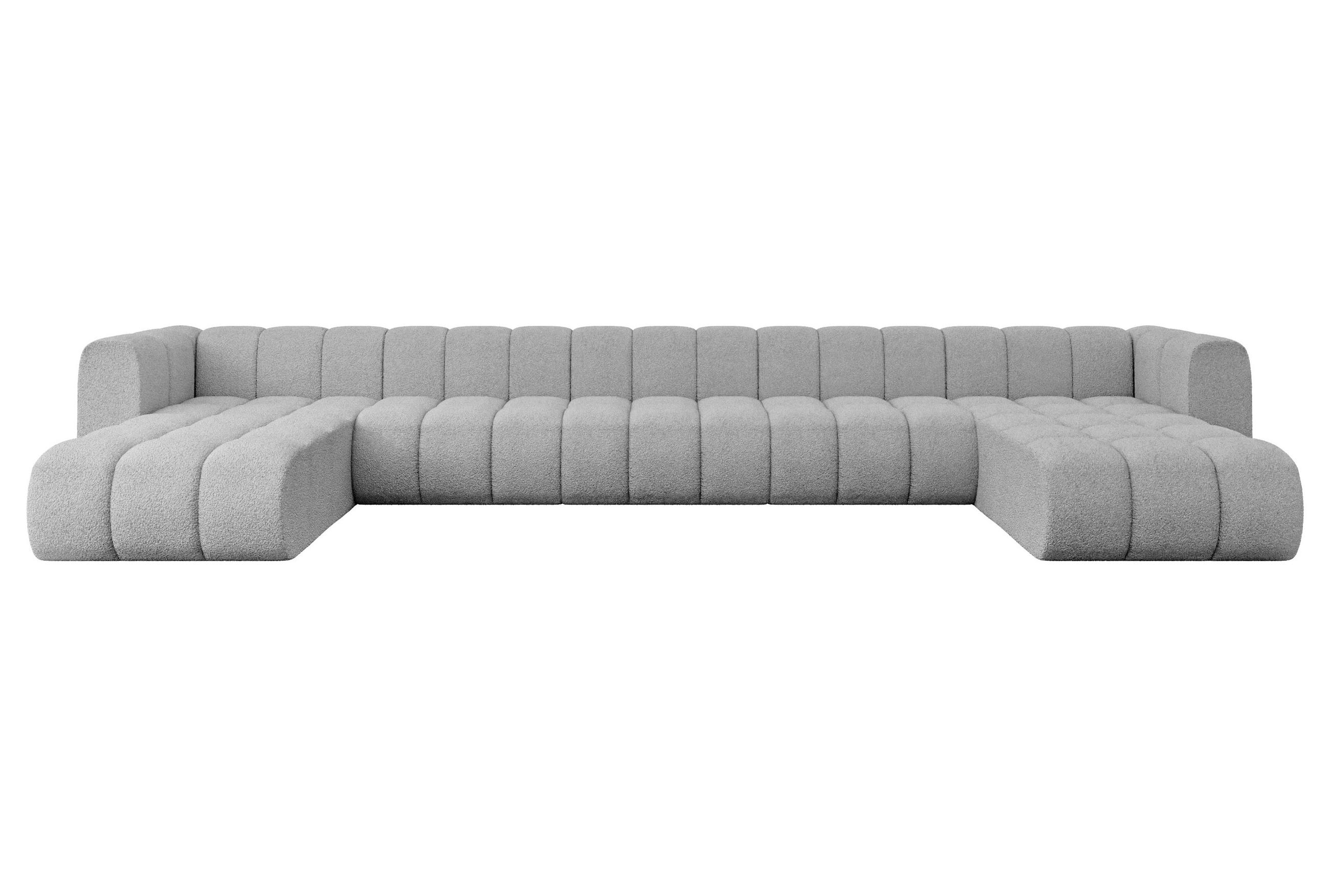 WOHNLANDSCHAFT modulares Sofa Joren-U3 - 501x177x70 cm Hellgrau - Hellgrau, Holzwerkstoff/Textil (501/70/177cm) - ALTDECOR