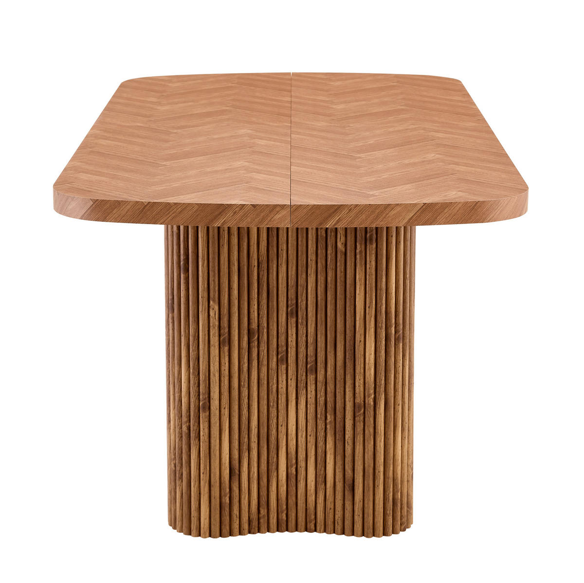 ESSTISCH 180/90 cm aus MDF mit bogenförmigem Säulengestell und vielseitiger Nutzung, Walnussfarben - Braun, Holzwerkstoff (180/90/76cm) - Redom