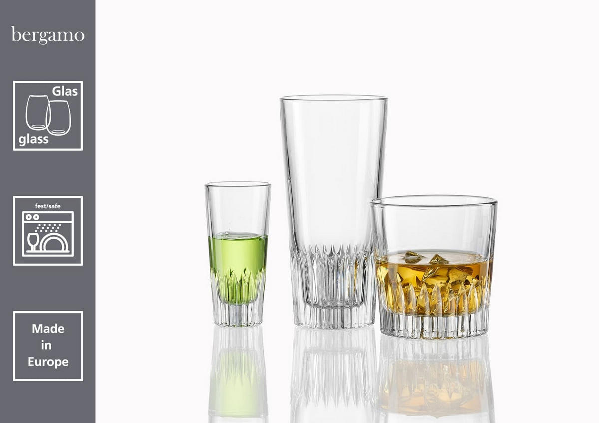 SCHNAPSGLÄSER Bergamo transparent 70 ml 6er Set - Transparent, Glas (70L) - Ritzenhoff Breker