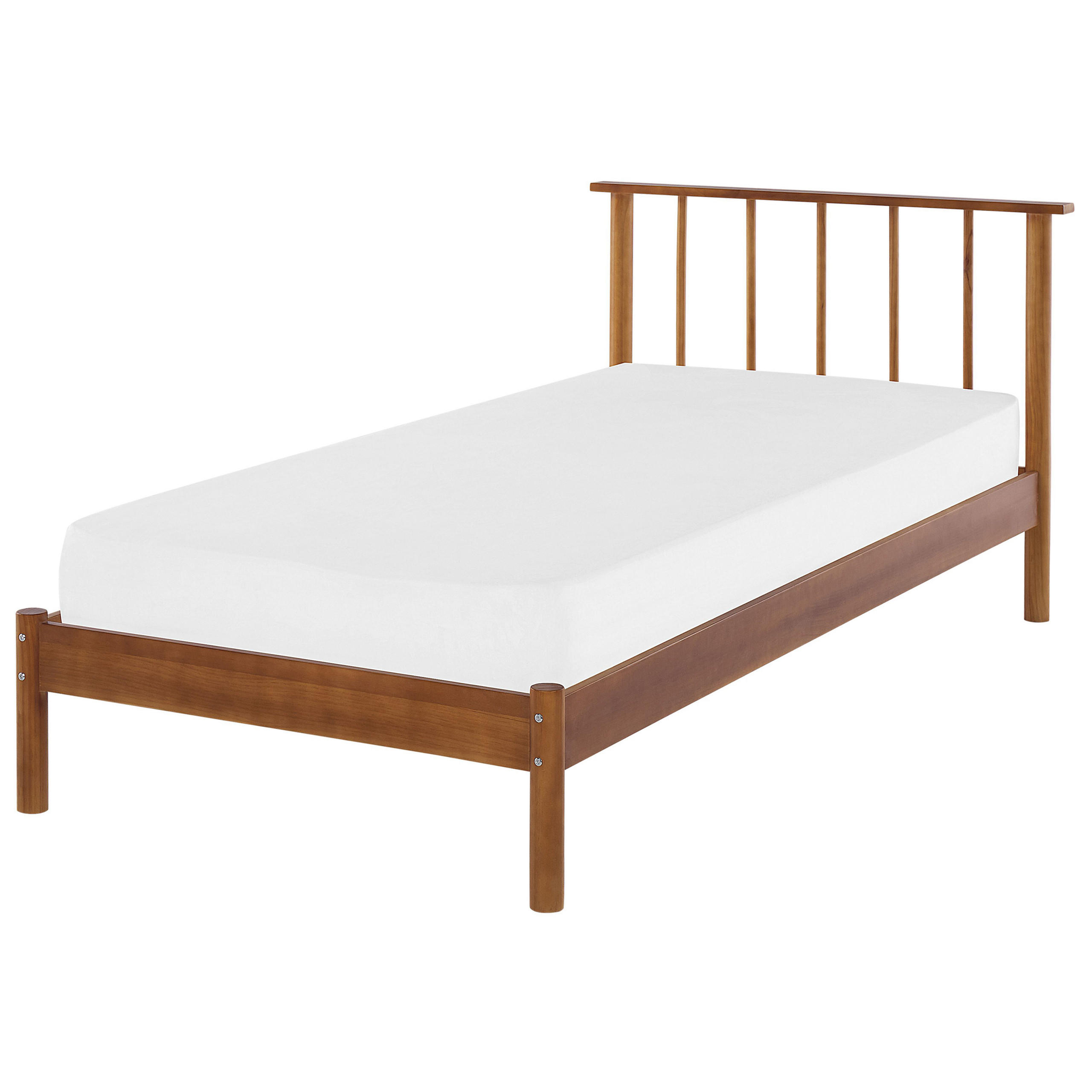 HOLZBETT 90/200cm Heller Holzfarbton Barret - Hellbraun, Holz (90/200cm) - Beliani