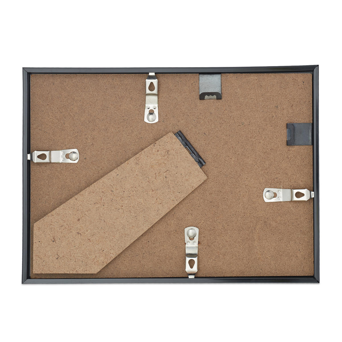 BILDERRAHMEN - Schwarz, Glas/Holzwerkstoff (14/19/2cm) - Relaxdays