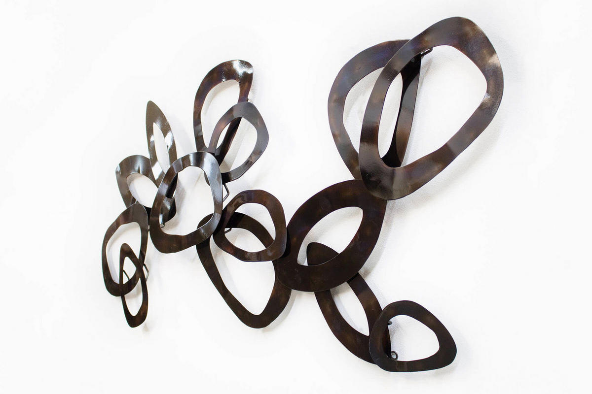 WANDDEKO Braun 120/60 cm - Braun, Metall (3/60/6cm) - KUNSTLOFT