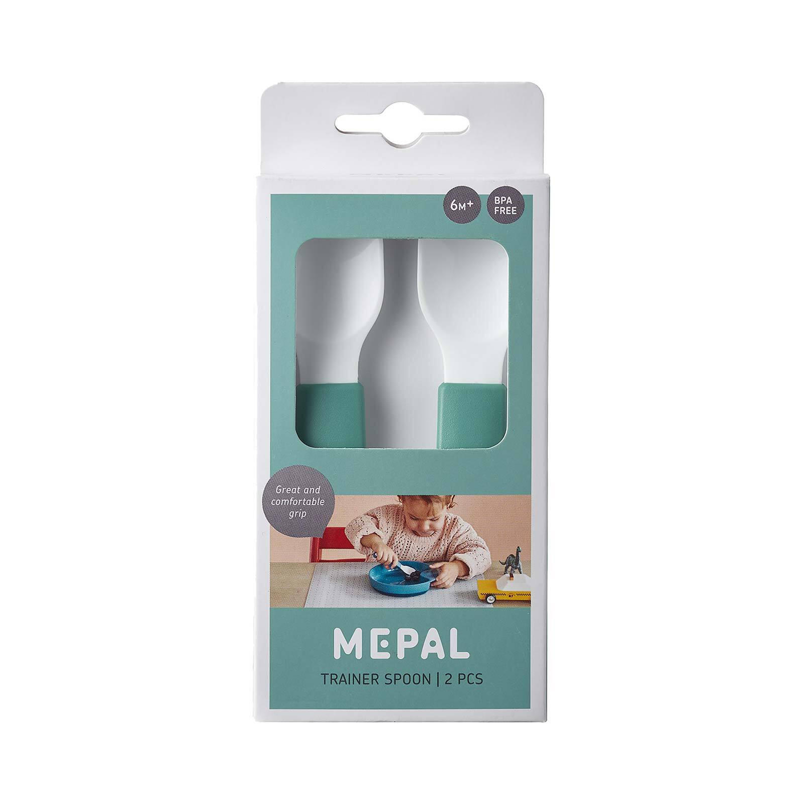 LERNLÖFFEL Mio Deep Turquoise 2er Set - Türkis, Kunststoff - Mepal