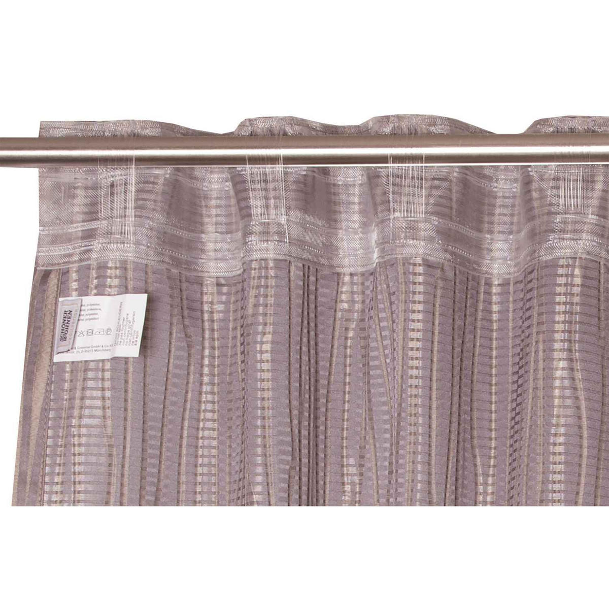 SCHLAUFENSCHAL IN 3D OPTIK CLAIRE blickdicht - Mauve, Textil (130/0.5/250cm) - Schöner Wohnen