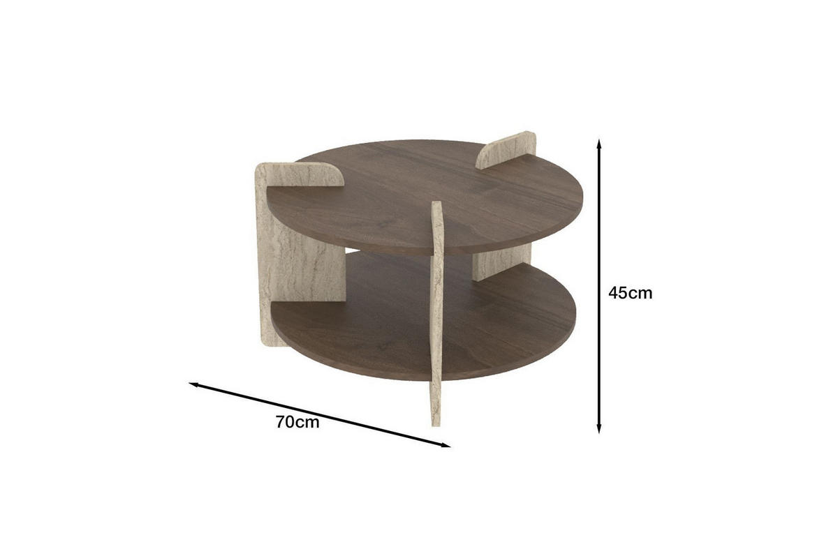 COUCHTISCH oalla Braun - Braun, Holz (70/70/45cm) - Habitat Garten