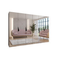 DREHTÜRENSCHRANK 202/300/52 6-türig - Beige/Schwarz, Holz/Metall (300/202/52cm) - Abiks Möbel