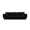 SOFA Kaelle aus Samt schwarz 3 Sitzplätze - Schwarz, Textil (100/85/208cm) - Micadoni