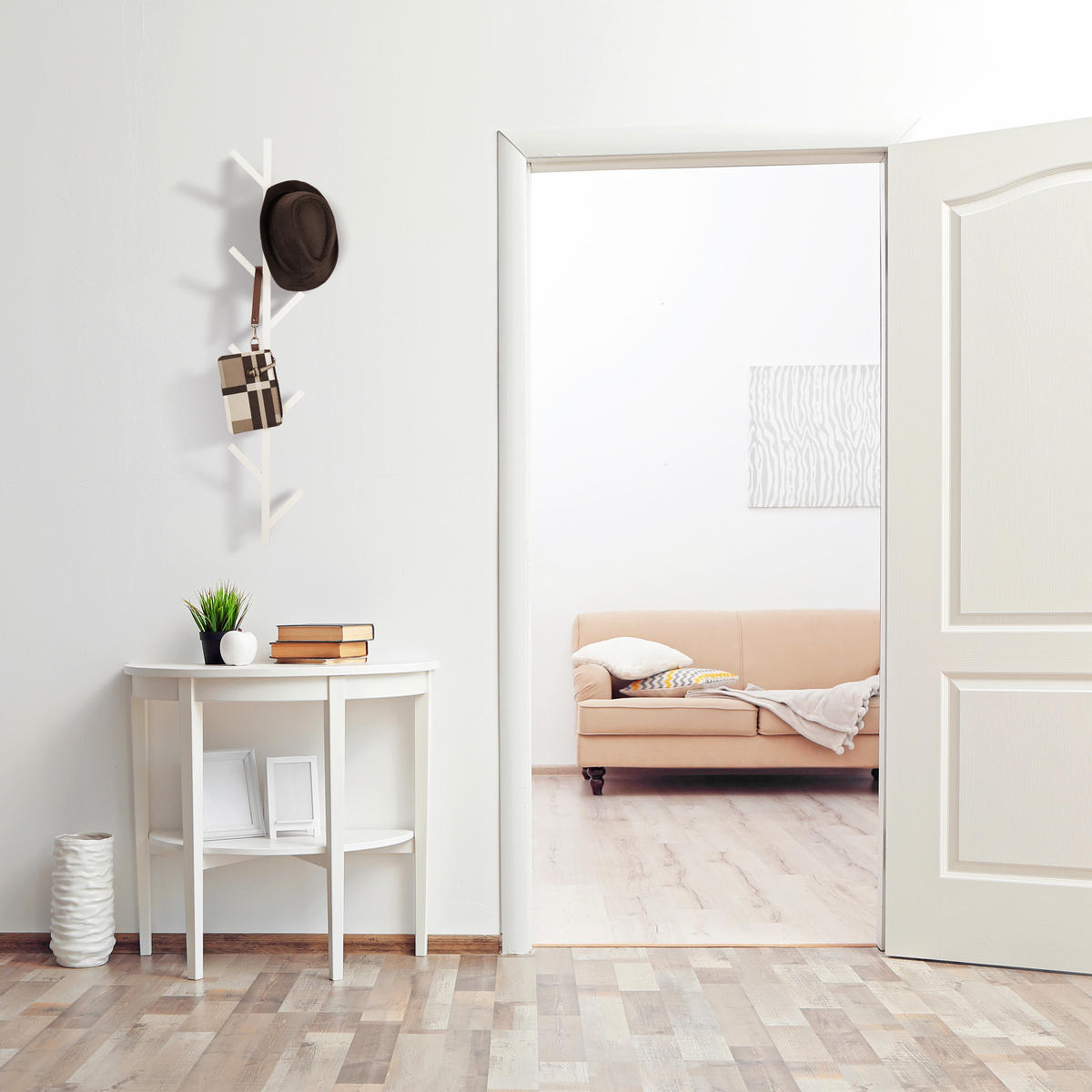 KLEIDERSTÄNDER - Weiß, Metall (19.5/100.5/7cm) - Relaxdays