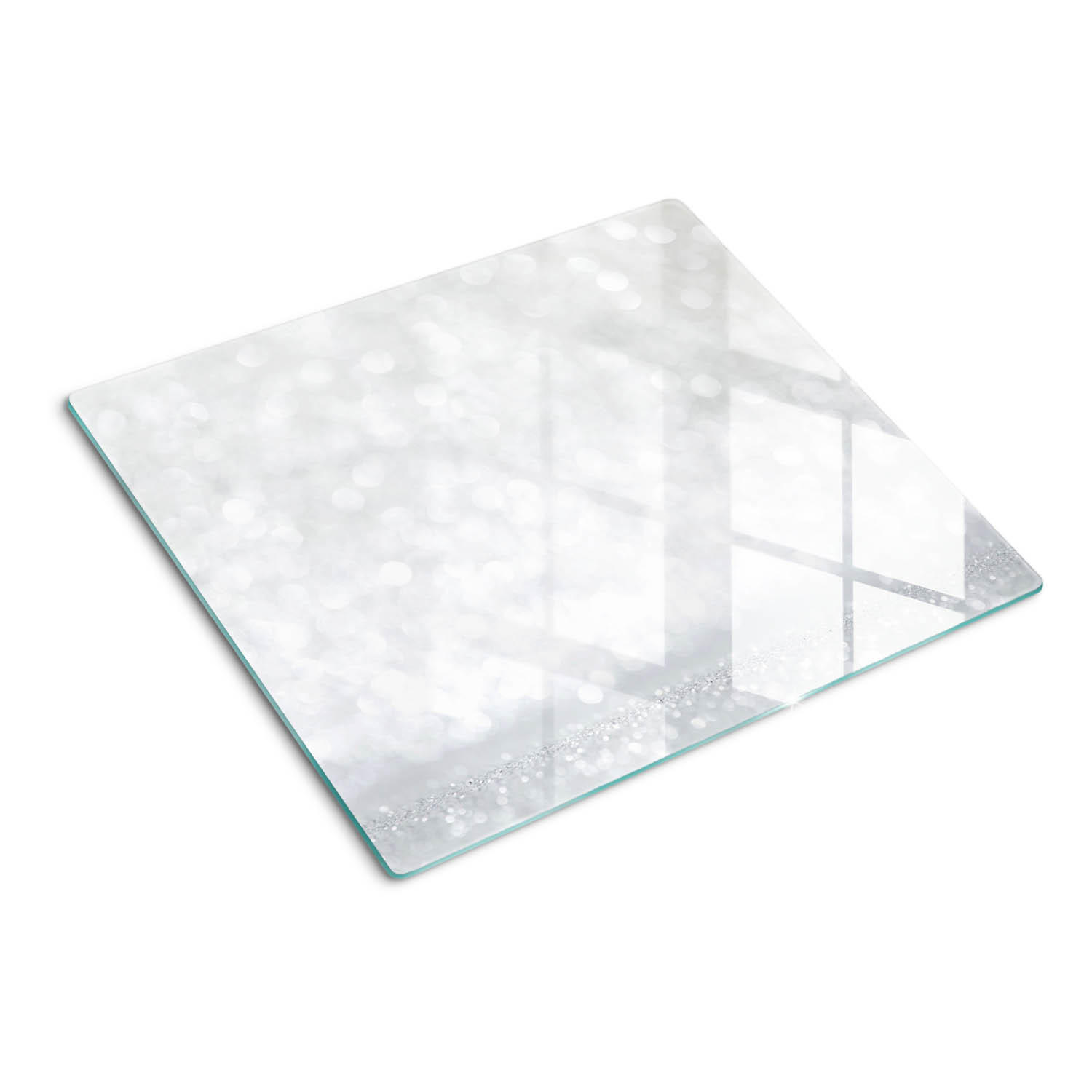 Tulup Glasplatte Silber 60x0.4x52 cm