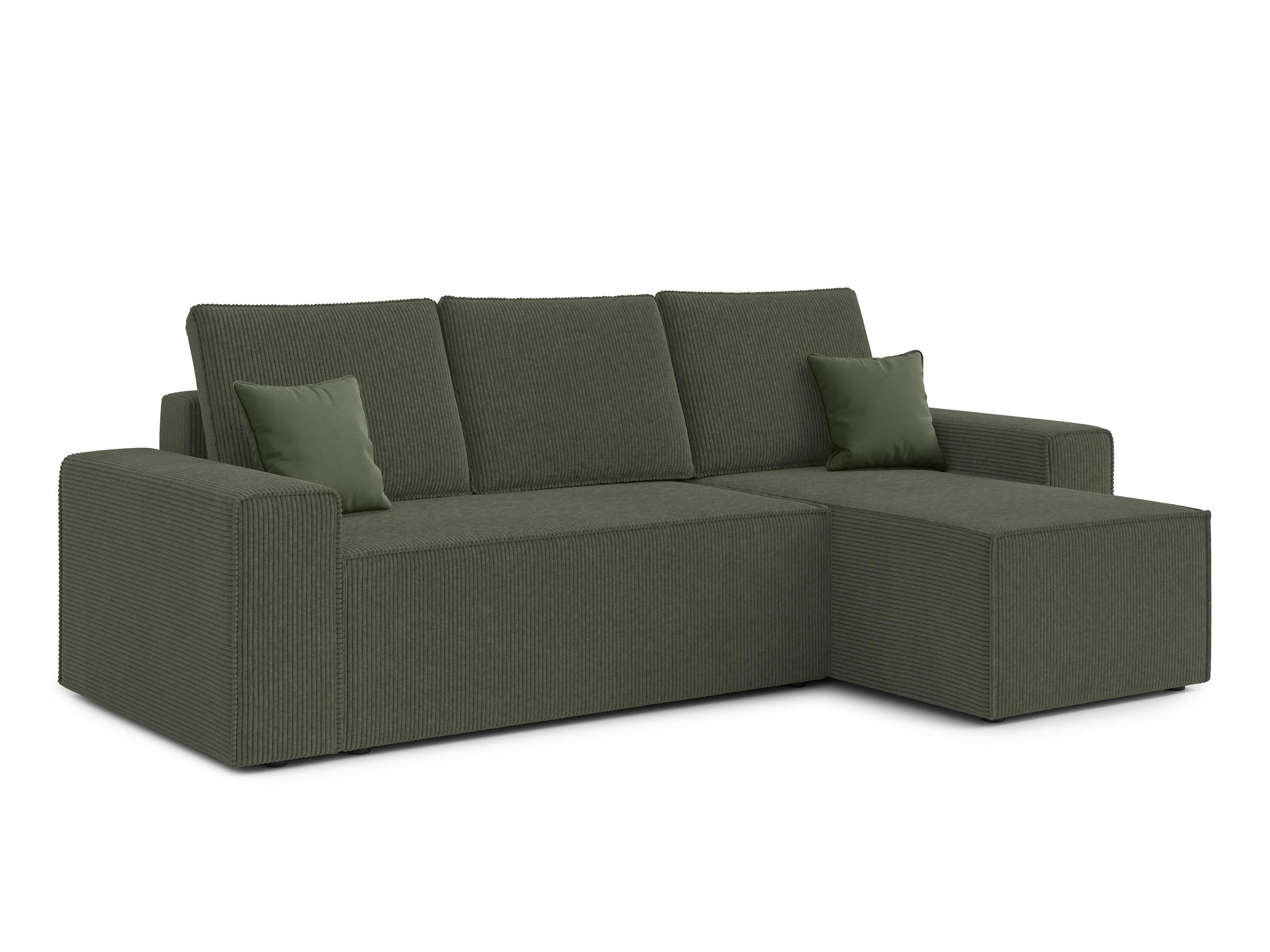 ECKSOFA L Form Talaton Olivgrün 246/149/87 cm – mit Schlaffunktion und Bettkasten - Schwarz/Grün, Kunststoff/Textil (246/149cm) - AX Living