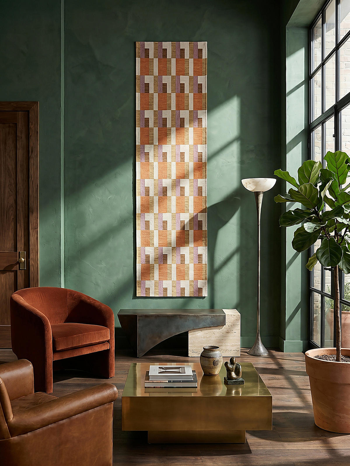 TEPPICH COQUET, geometrisch, Orange-Natur, 60 x 230 cm - Orange, Textil (60/230cm) - KADIMA DESIGN