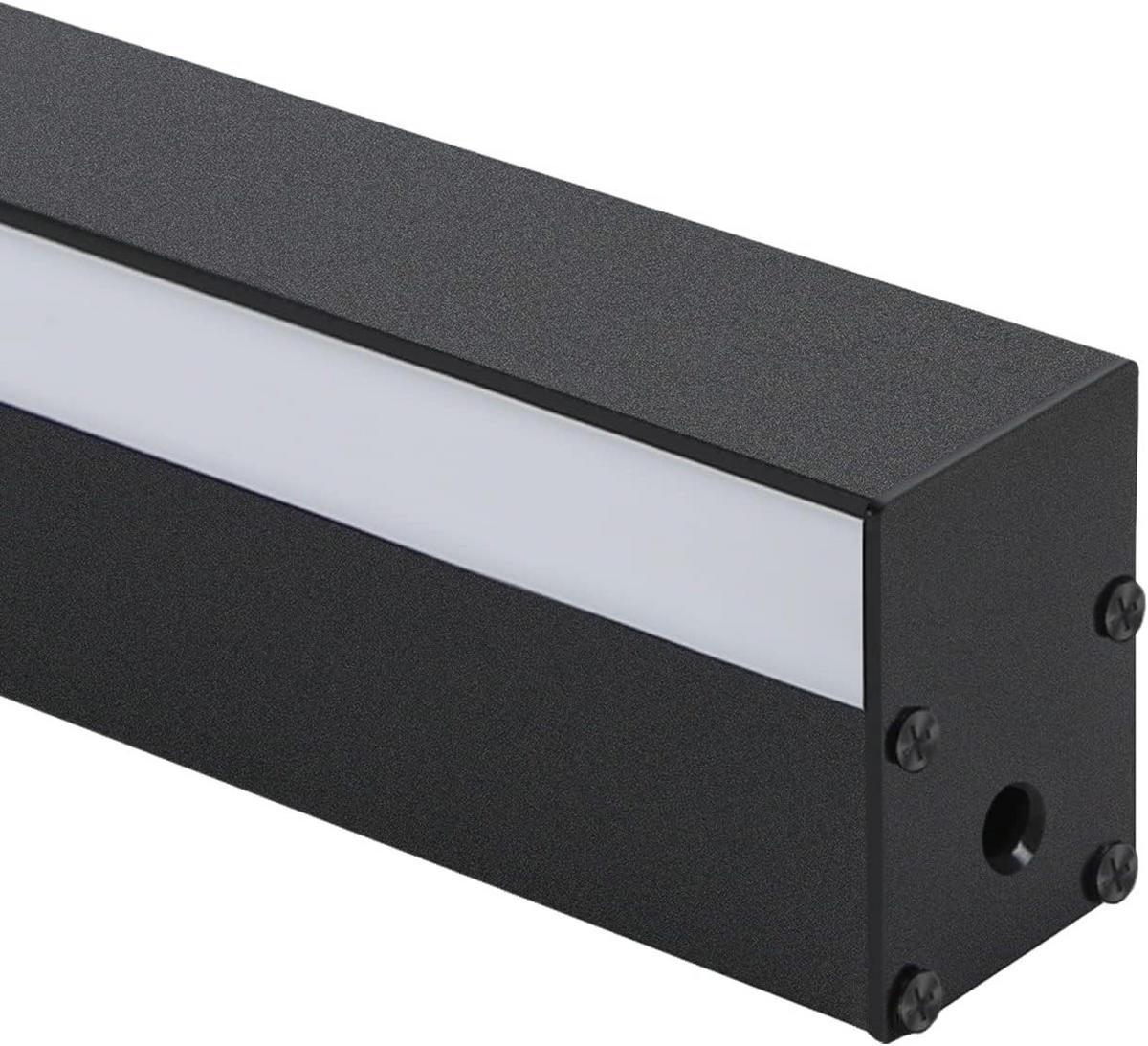 LED WANDLEUCHTE Dünthar 100/3.8/2.5 cm - Schwarz, Kunststoff/Metall (3.8/2.5/100cm) - ZMH
