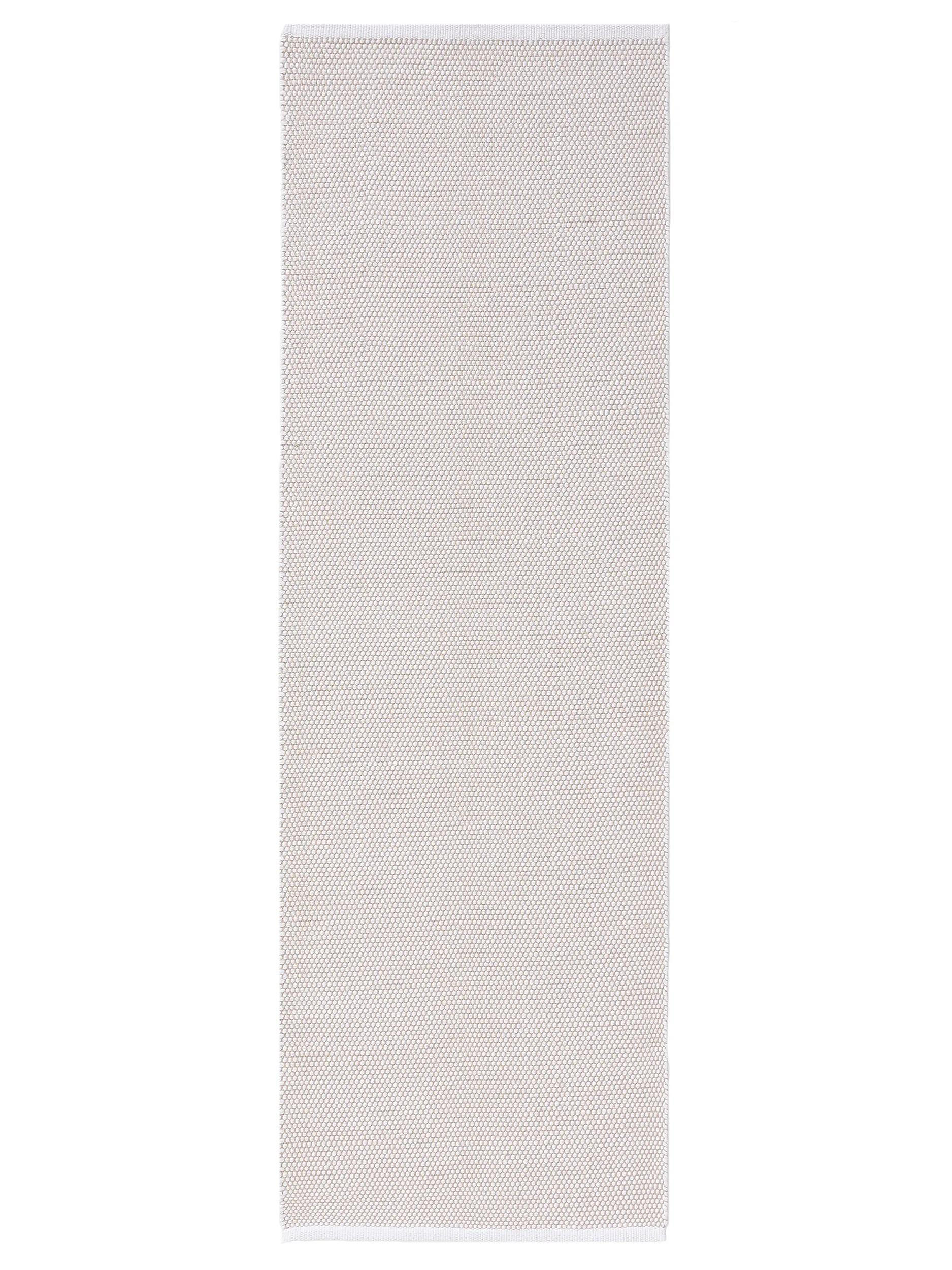 BAUMWOLLLÄUFER Ron handgewebt 80x300 cm - Weiß, Naturmaterialien/Textil (80/300cm) - benuta