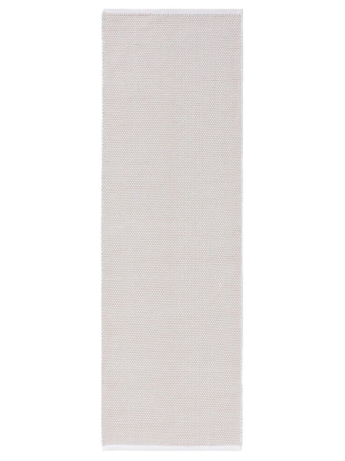 BAUMWOLLLÄUFER Ron handgewebt 80x300 cm - Weiß, Naturmaterialien/Textil (80/300cm) - benuta