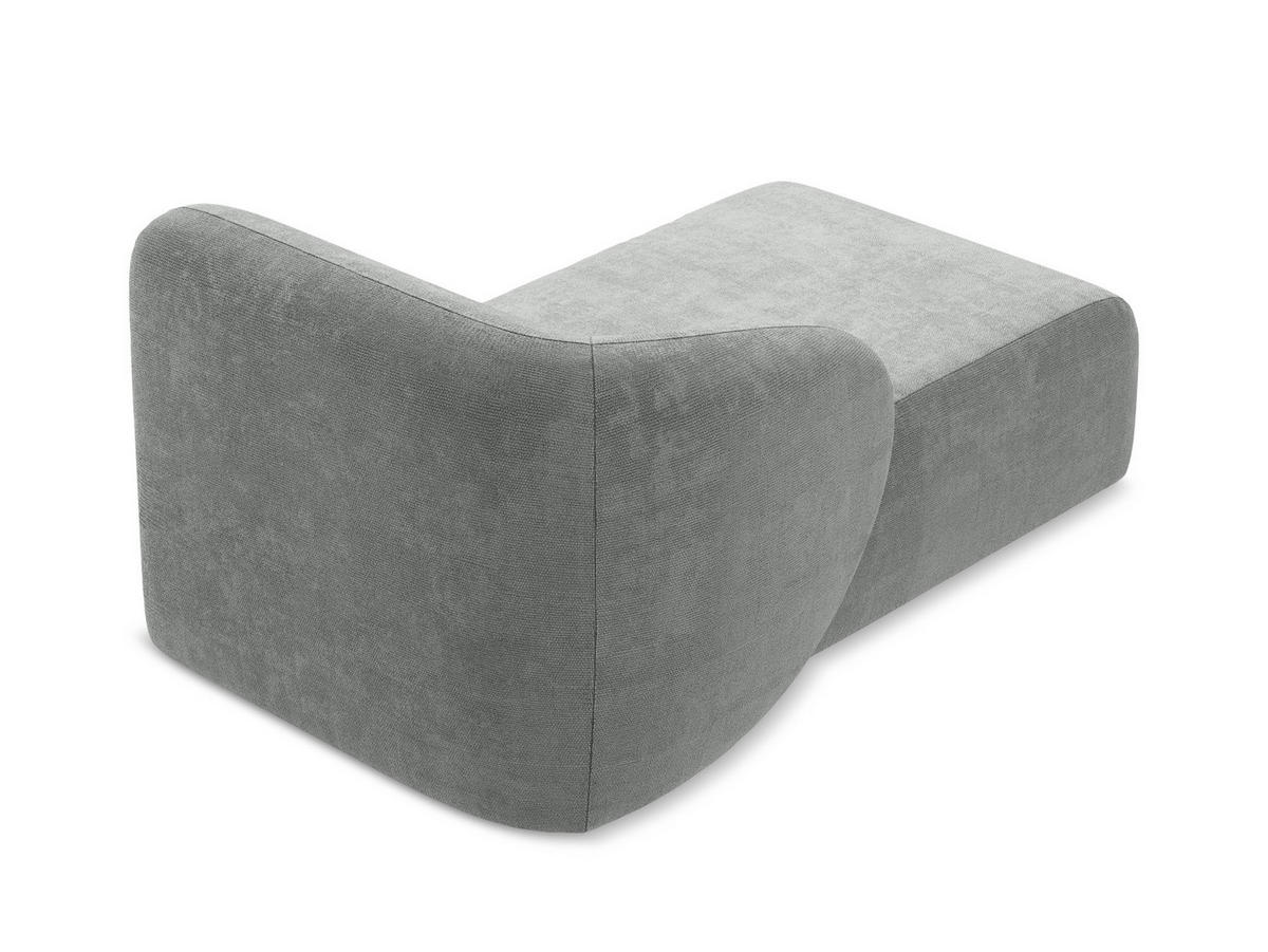 SOFAELEMENT Links Chenille Stoff Grau - Schwarz/Grau, Holzwerkstoff/Kunststoff (91/75/166cm) - Makamii