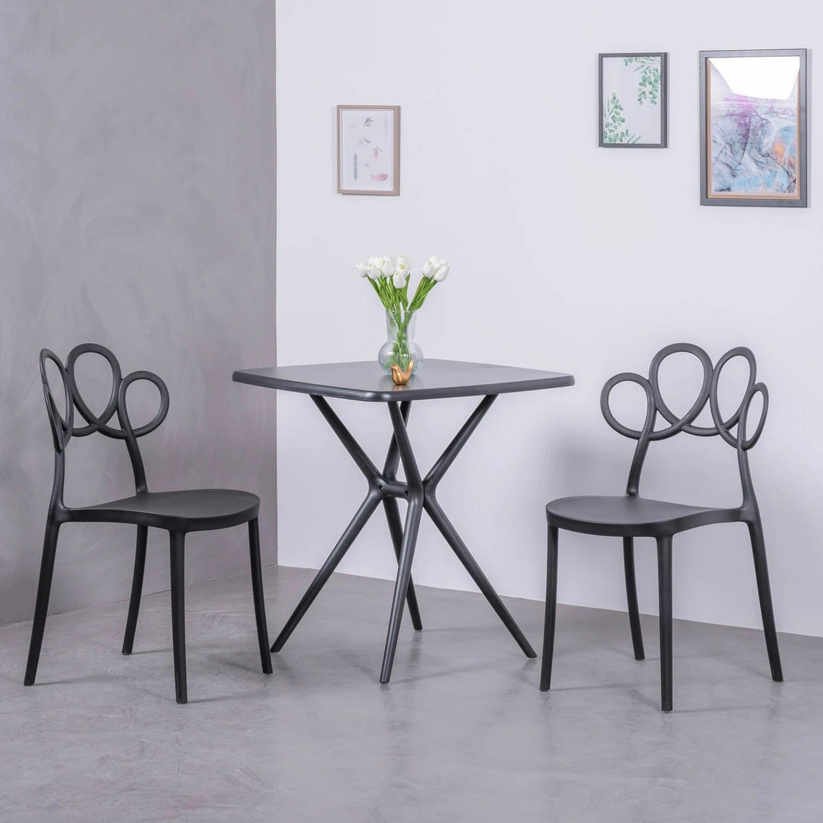 KUNSTSTOFFTISCH Quadratisch Schwarz 72/72/76 cm - Schwarz, Kunststoff (72/72/76cm) - Nest Dream
