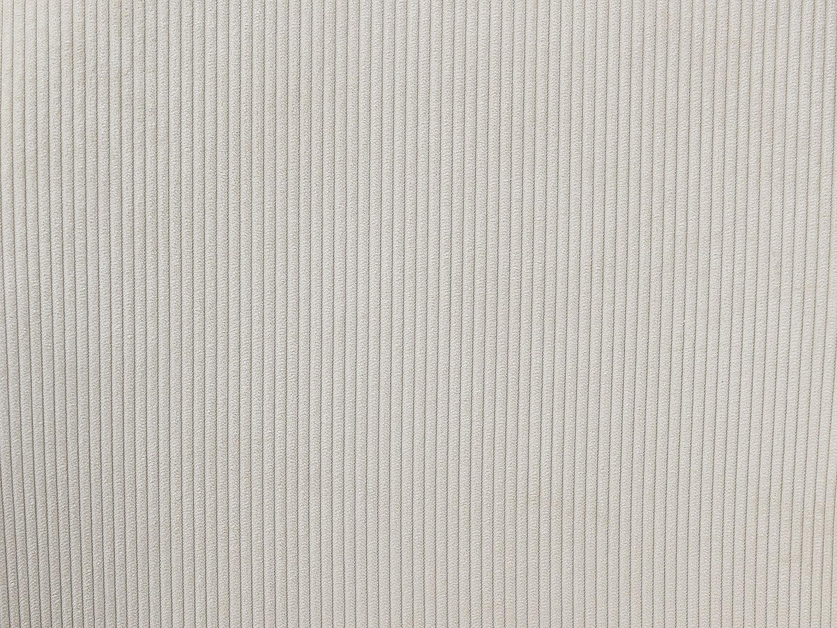 BARHOCKER höhenverstellbar - Cord & schwarzes Metall - Cremefarben - MASURIE - Creme, Textil (46/115/53.5cm) - Vente-Unique