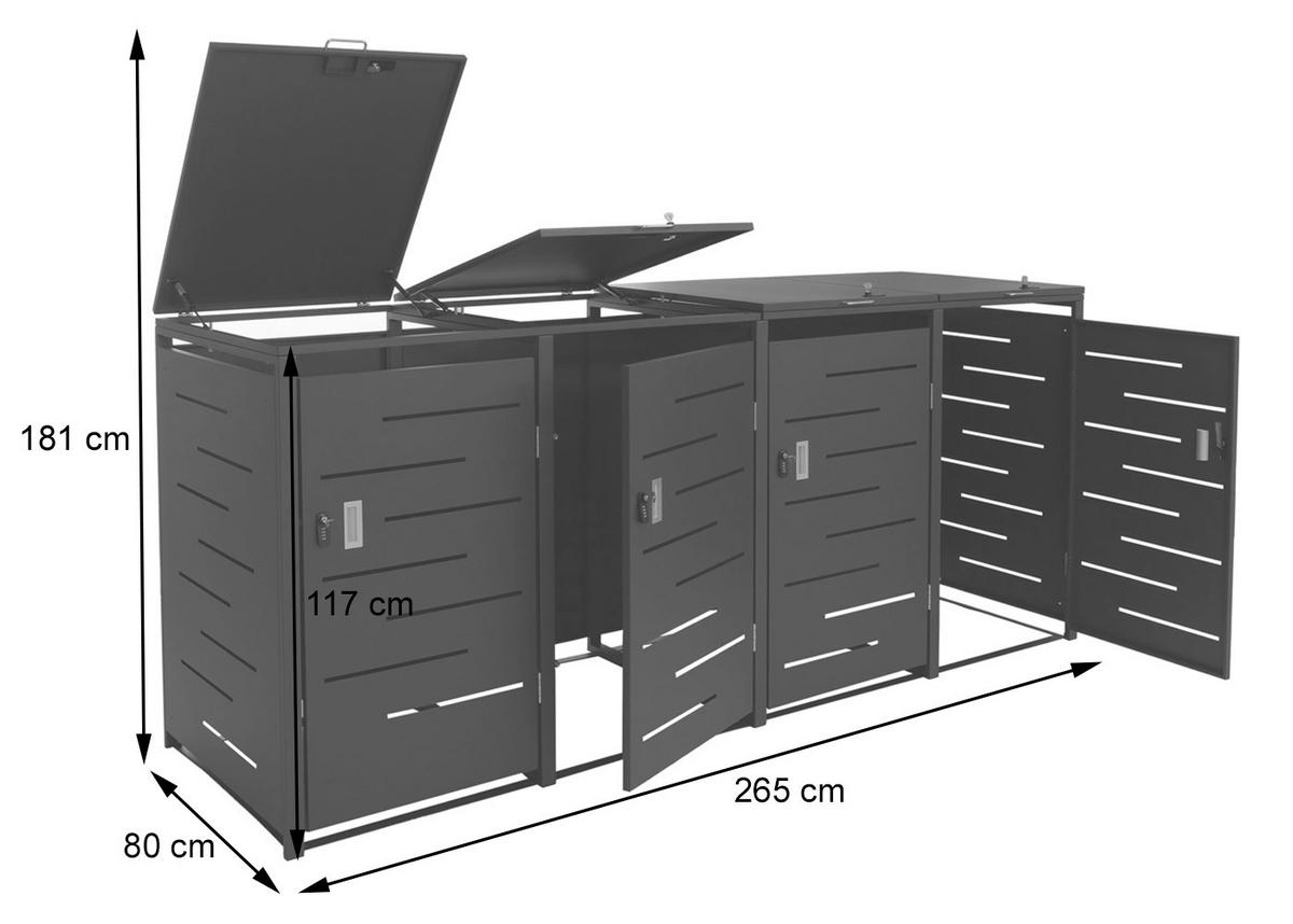 OBKLAD POPELNICE E83B antracit - antracitová, kov (265/117/80cm) - MCW