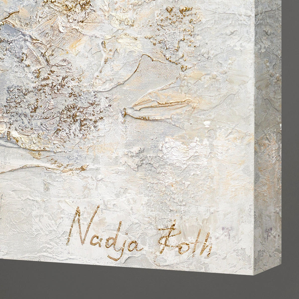 GEMÄLDE Geschichte auf Keilrahmen 100x50 cm - Goldfarben, Holz (100/50cm) - YS-art gallery