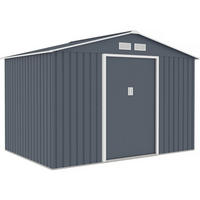 METALL-GARTENHAUS vegas ii Grau - Grau, Metall (277/193/195cm) - Habitat Garten