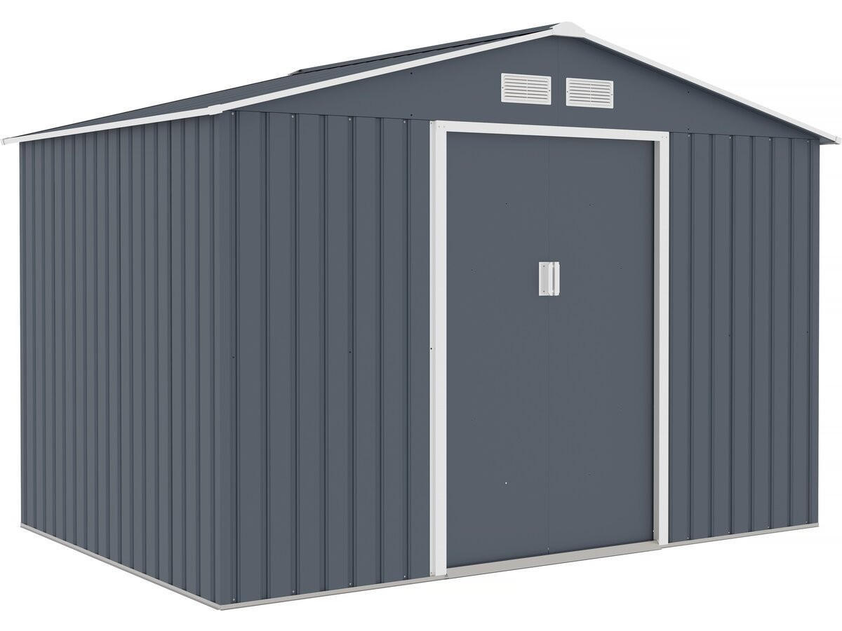 METALL-GARTENHAUS vegas ii Grau - Grau, Metall (277/193/195cm) - Habitat Garten