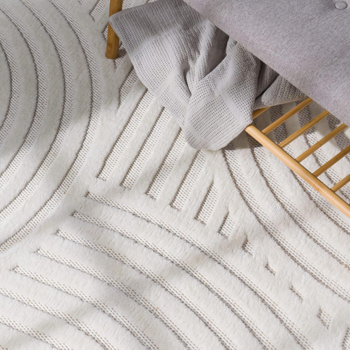 OUTDOORTEPPICH Geometrisch Creme 120 x 160 cm - Creme, Kunststoff (120/160cm) - TT Home