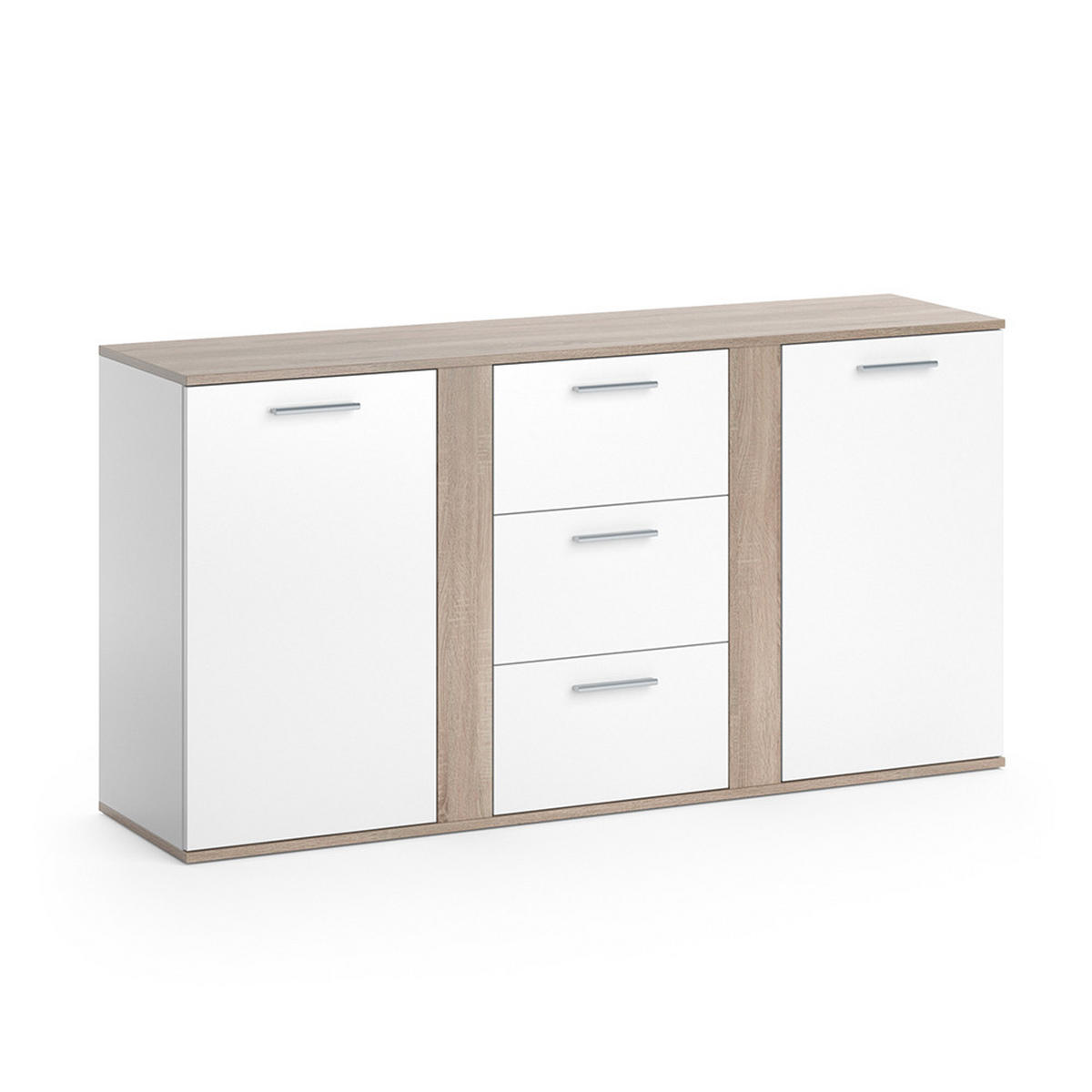 KOMMODE Novelli Sonoma 155 x 80 cm mit Schubladen - Sonoma Eiche, Holzwerkstoff (40/80/155cm) - Vicco